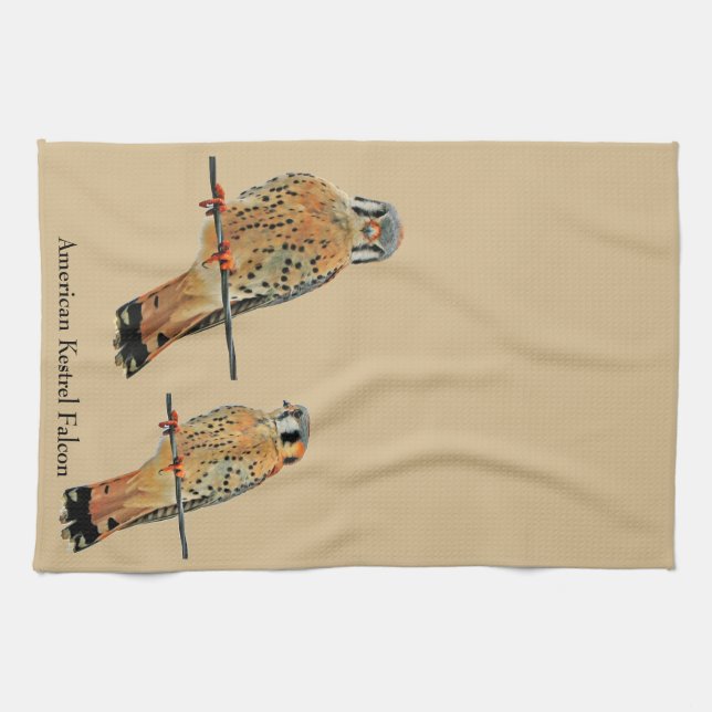 American Kestrel Falcon Kitchen Towel (Horizontal)