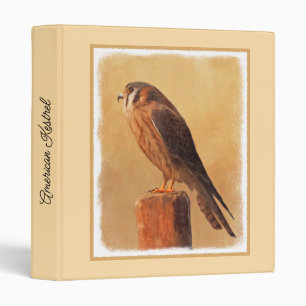 American Kestrel Painting - Original Bird Art Binder