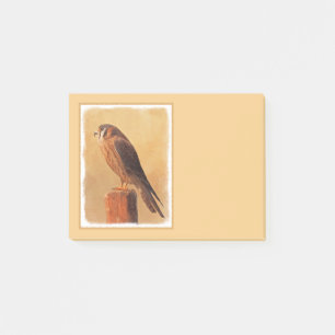 American Kestrel Painting - Original Bird Art Post-it Notes