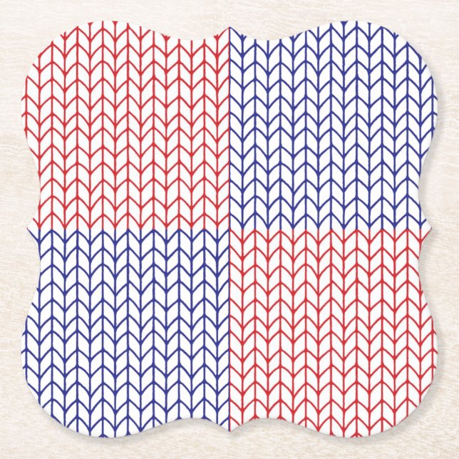 AMERICAN KNIT Bracket Paper Coasters (Front)
