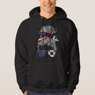 American Korean Patriot Flag Women Girl Korea Grow Hoodie