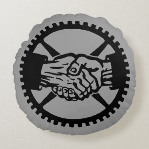 American Labour Party Round Pillow