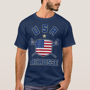 American Lacrosse USA Lax Flag Shield tee