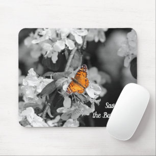 American Lady Butterfly On Blossom Mouse Pad