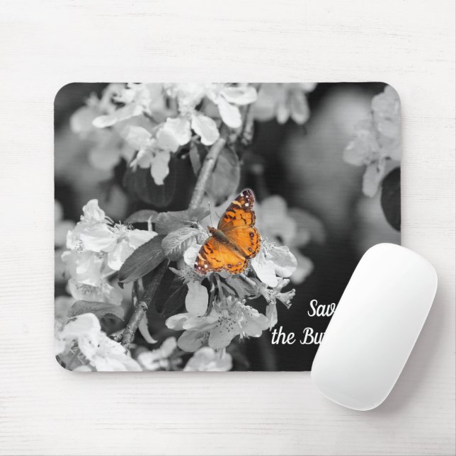American Lady Butterfly On Blossom Mouse Pad (With Mouse)