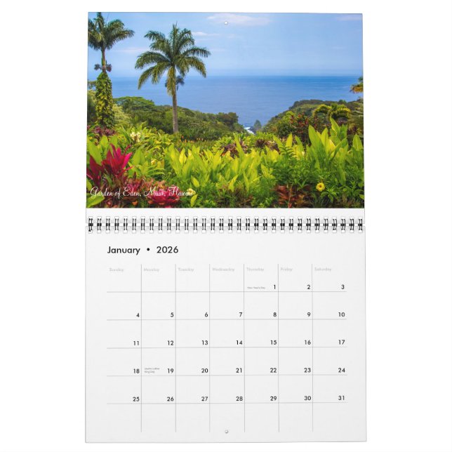 American Landscapes Calendar (Jan 2026)