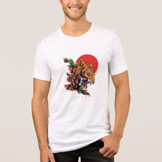 American Life – Tiger & Peony Sun T-Shirt Tri-Blend Shirt