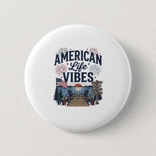 American Life Vibes Patriotic Lake Vector Shirt_1 2 Inch Round Button