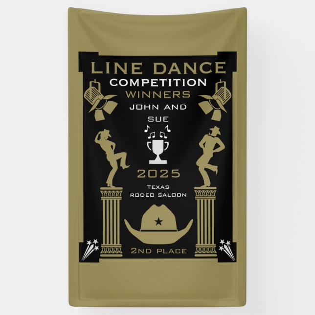 American Line Dancing Competition Banner (Vertical)