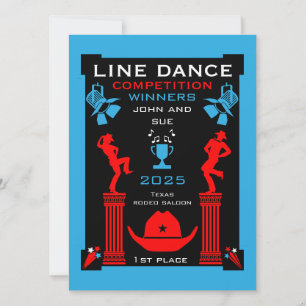 American Line Dancing Competition Card