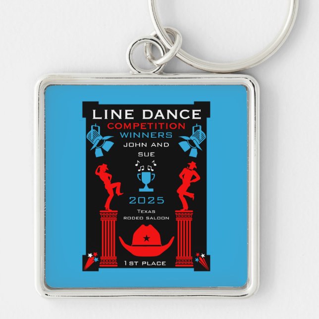 American Line Dancing Competition Keychain (Front)