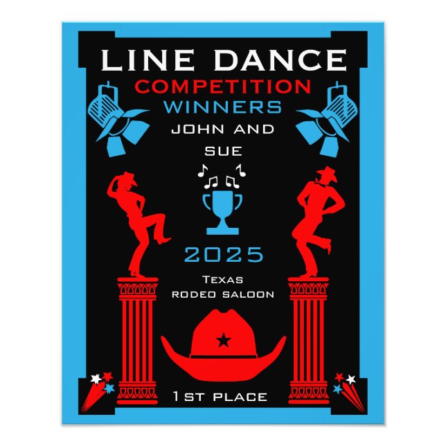 American Line Dancing Competition Photo Print (Front)