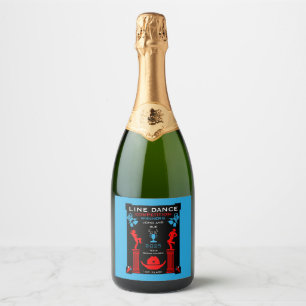 American Line Dancing Competition Sparkling Wine Label