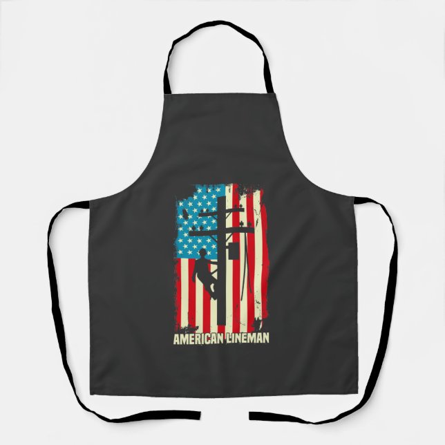  American Lineman Flag Electric Cable Apron (Front)