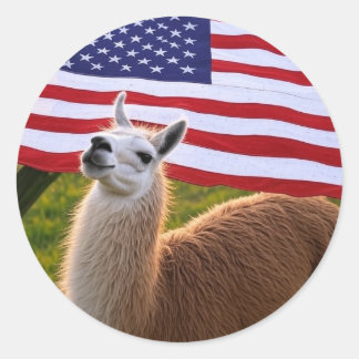 American Llama Sticker