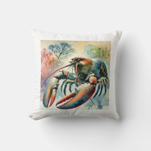 American lobster 251024AREF142 - Watercolor Throw Pillow