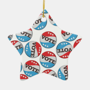 American logo travel poster ceramic ornament