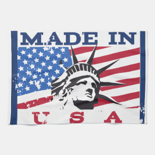 American logo travel poster kitchen towel