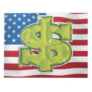 American logo travel poster notepad