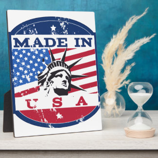 American logo travel poster plaque