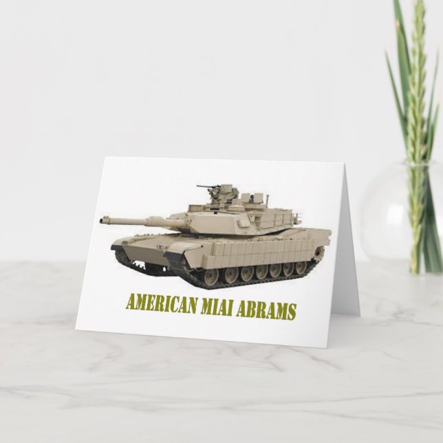 AMERICAN M1A1 ABRAMS  TANK CARD (Front)