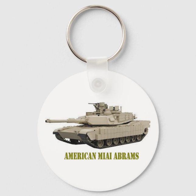 AMERICAN M1A1 ABRAMS  TANK KEYCHAIN (Front)
