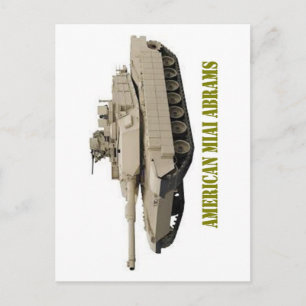 AMERICAN M1A1 ABRAMS TANK POSTCARD
