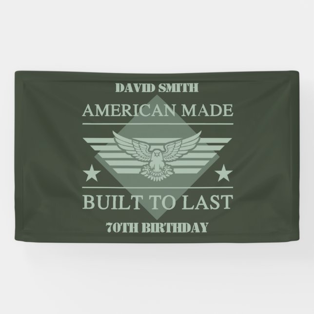 American Made 70th Birthday Banner (Horizontal)
