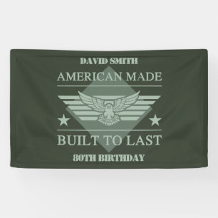 American Made 80th Birthday Banner