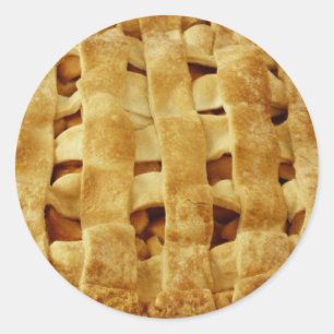 American Made Apple Pie Zig Zag Crust Classic Round Sticker