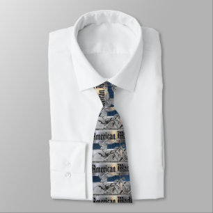 American Made biker drawing  neck tie