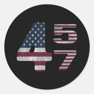 American Made Trump Merchandise Flag Trump 45 47 T Classic Round Sticker