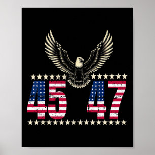 American Made Trump Merchandise Trump 45 47 Trump  Poster