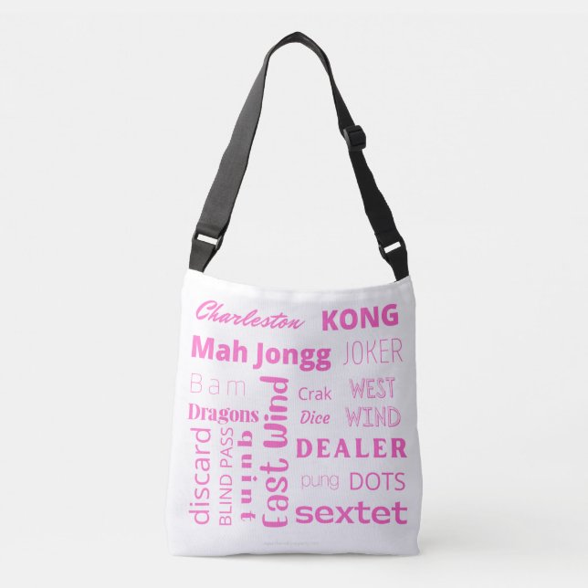 American Mah-Jongg Crossbody Bag in Pink (Front)
