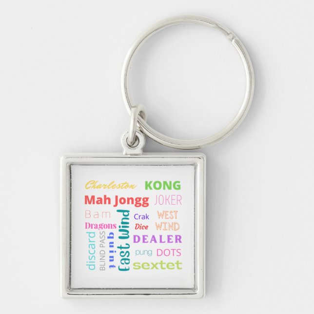 American Mah Jongg Keychain (Front)