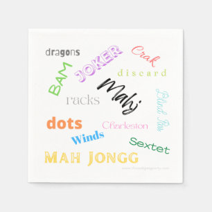 American Mah Jongg paper napkin