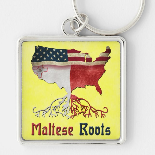 American Maltese Roots   Keychain (Front)