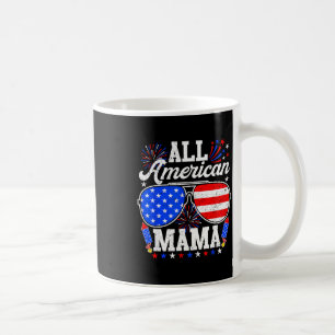 American mama 4th of july sunglasses family coffee mug