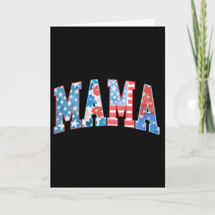 American Mama Patriotic Red White Blue America 4th Card