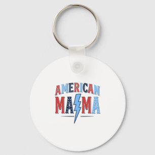 American Mama Patriotic Vintage Engraving Shirt De Keychain