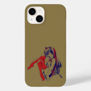 American Manga Neko Catgirl Kawaii Anime Case-Mate iPhone 14 Case