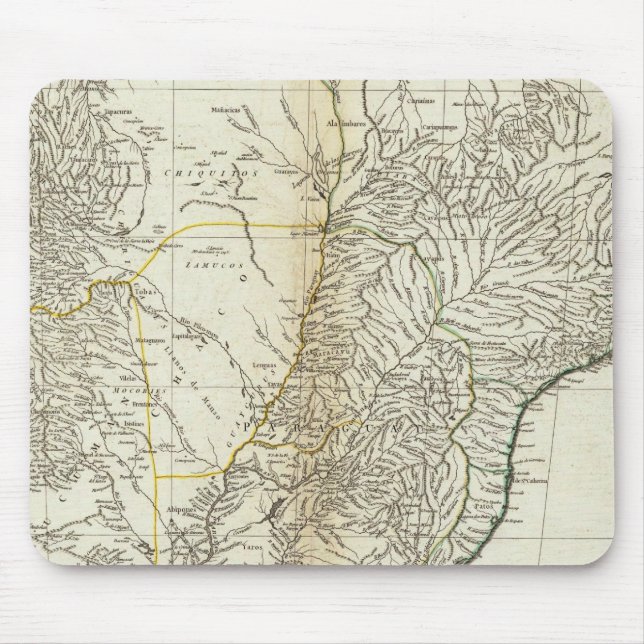 American Map Engraved Central Section Mouse Pad (Front)