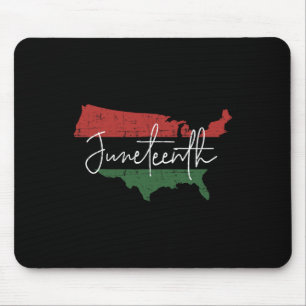 American Map With Pan African Flag For Juneteenth Mouse Pad