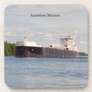 American Mariner set of 6 hard plastic coasters