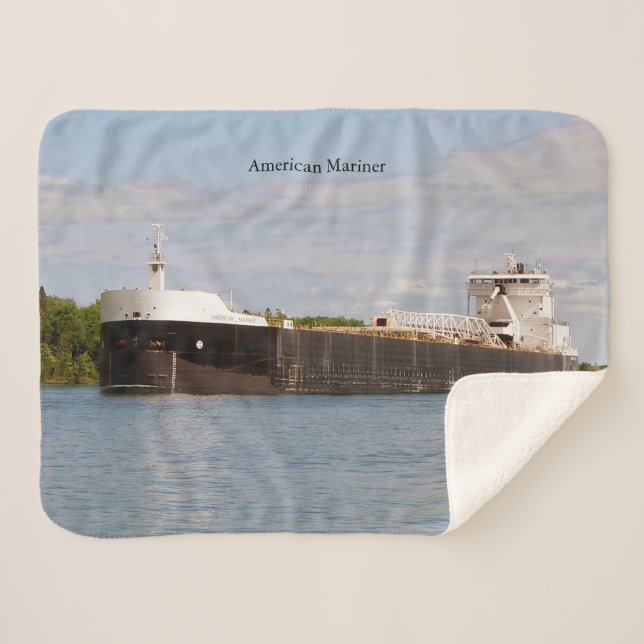 American Mariner sherpa blanket (Front (Horizontal))