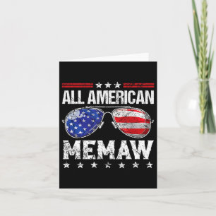 American Memaw 4th Of July Family Matching Sungles Card