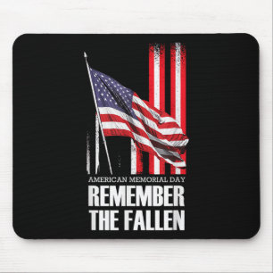 American Memorial Day Remember The Fallen Usa Flag Mouse Pad