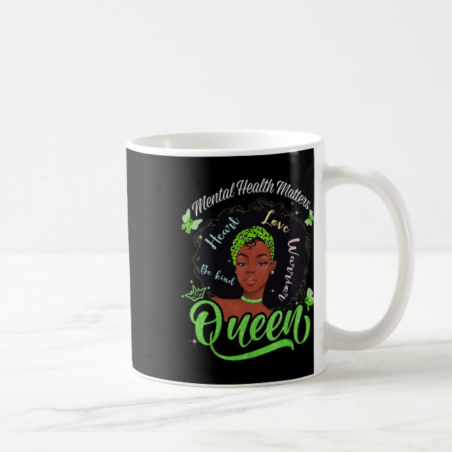 American Mental Health Problems Woman Warrior Quee Coffee Mug (Right)
