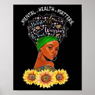 American Mental Health Problems Woman Warrior Quee Poster