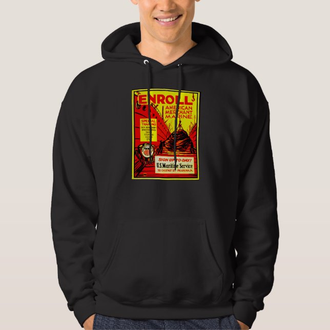 American Merchant Marine - Enrol Today Hoodie (Front)